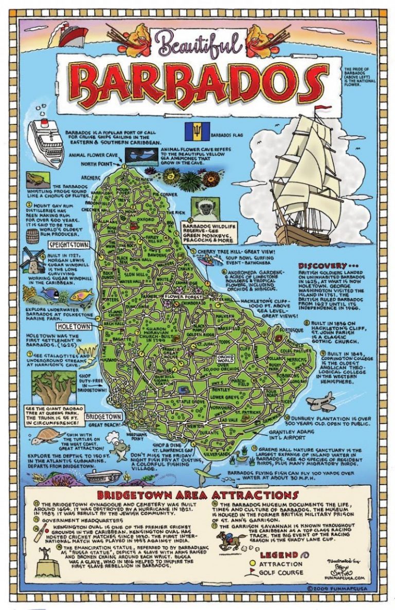 Map of Barbados Holiday in Barbados