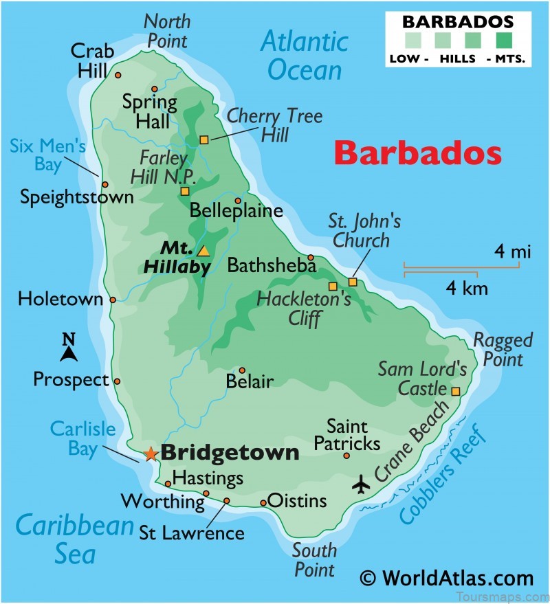 map of barbados holiday in barbados