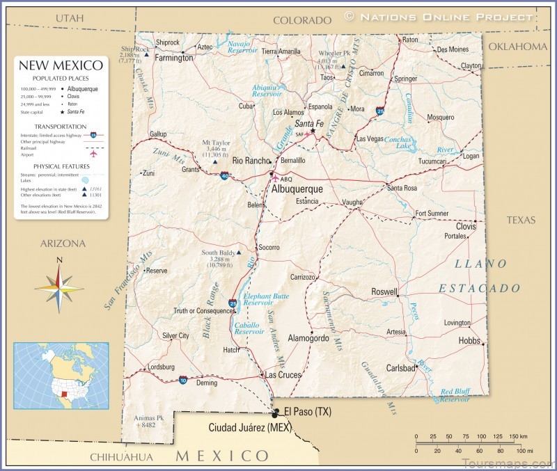 New Mexico map