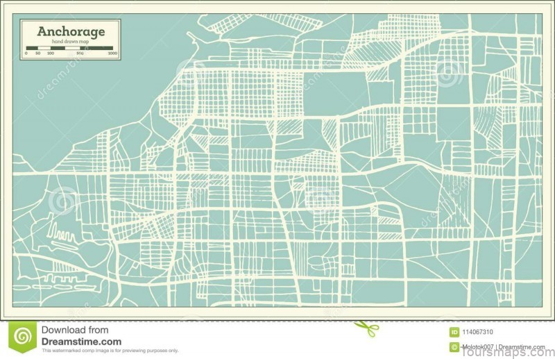 anchorage alaska usa city map retro style outline map anchorage alaska usa city map retro style outline map vector 114067310