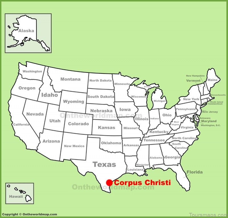 corpus christi location on the us map