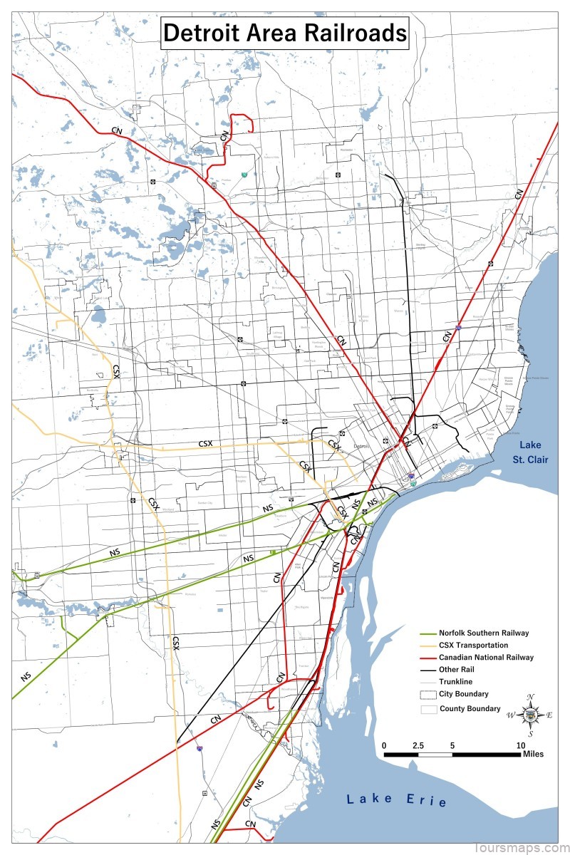 detroit trains map