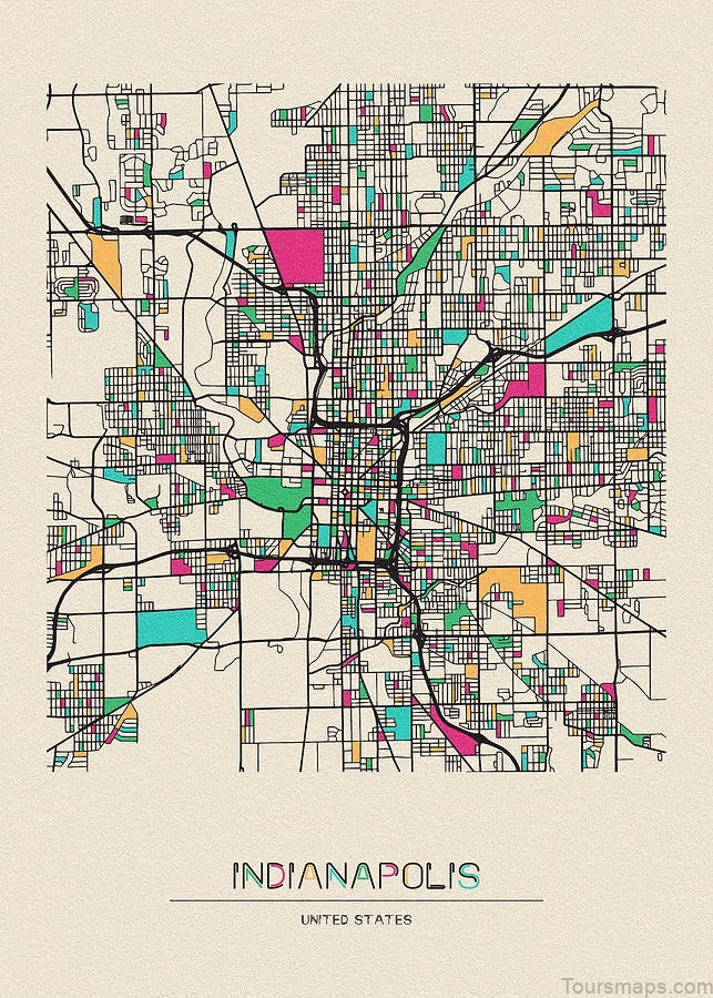 indianapolis indiana city map inspirowl design