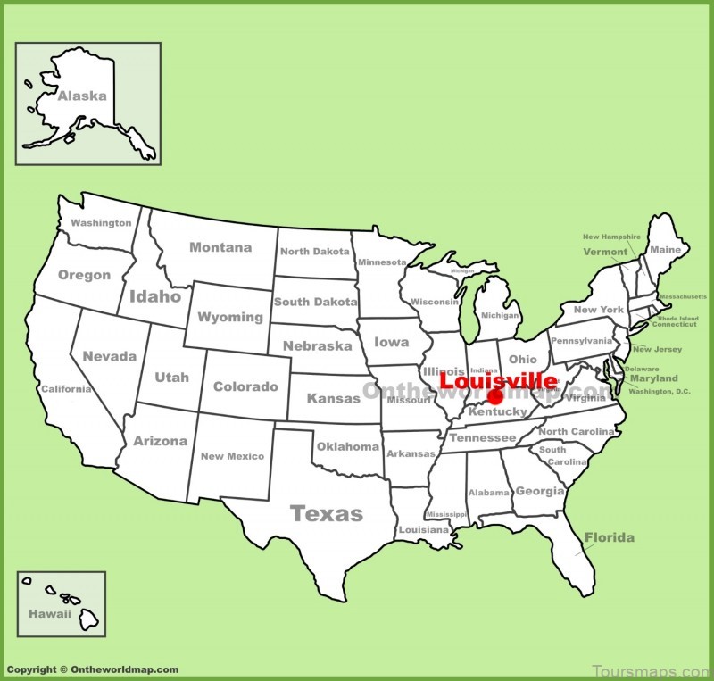 louisville location on the us map