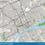 map city detroit michigan usa vector 141769573