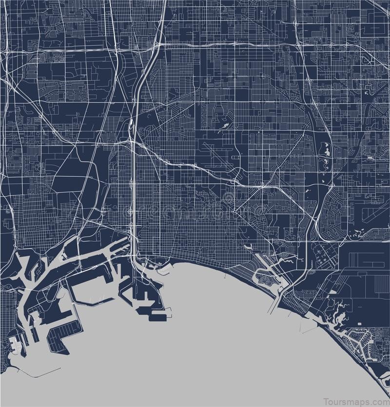 vector map city long beach california united states america map city long beach california usa 165635421