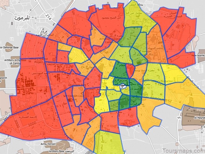 aleppo travel guide for tourist map of aleppo 2