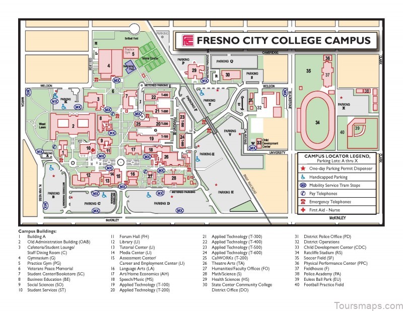 fresno travel guide for tourist map of fresno