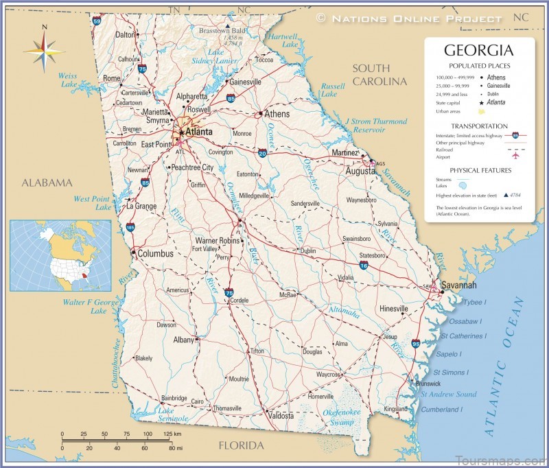 georgia travel guide for tourists a map of georgia 1