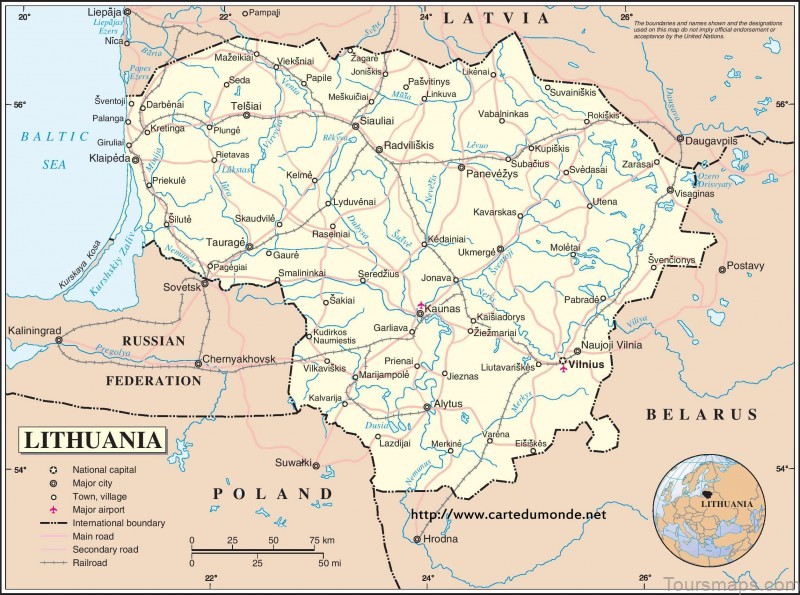 lithuania travel guide for tourists map of lithuania 3