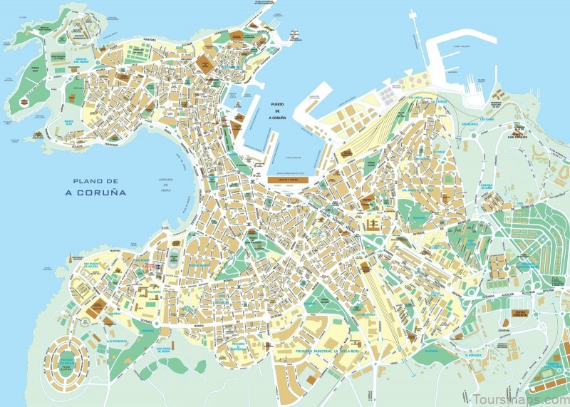 a coruna travel guide for tourist map of a coruna 3