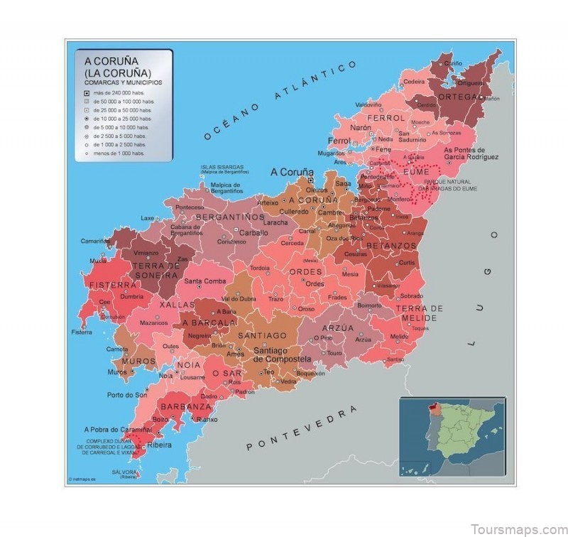 a coruna travel guide for tourist map of a coruna 6