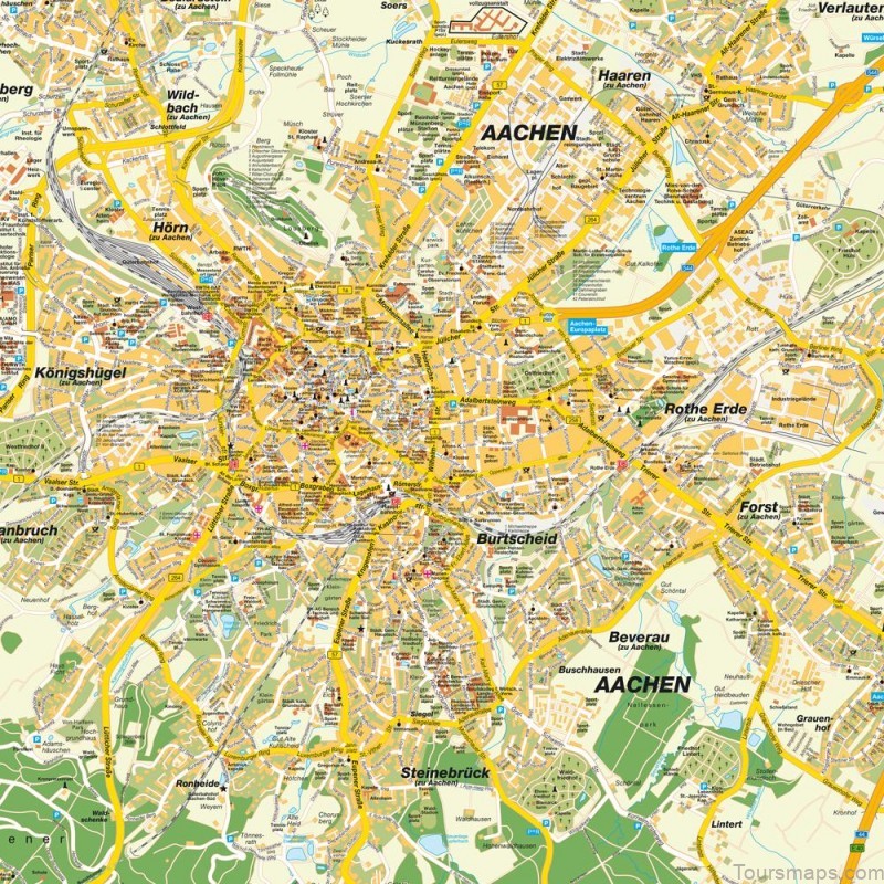 aachen travel guide map of aachen in germany 1