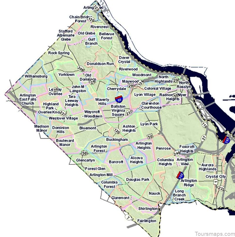 arlington travel guide for tourist map of arlington 1