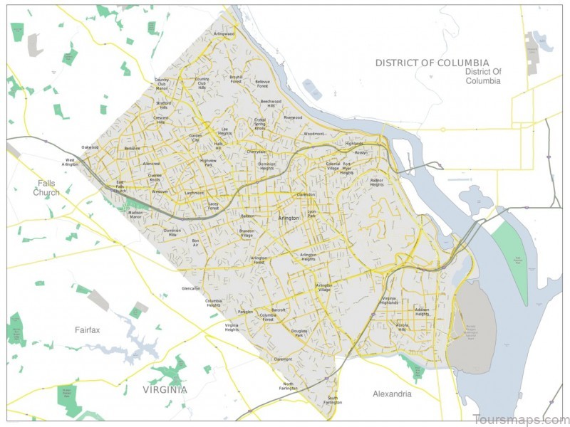 arlington travel guide for tourist map of arlington