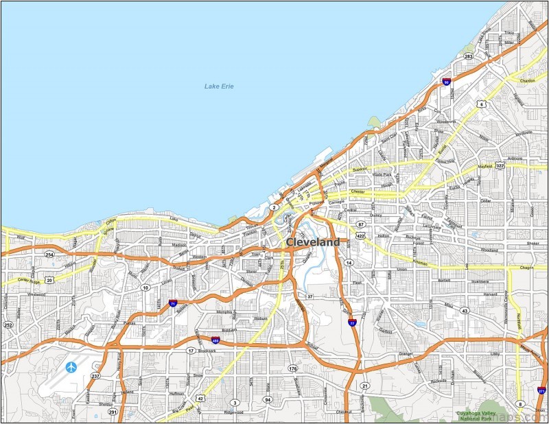 cleveland ohio travel guide for tourist map of cleveland 1