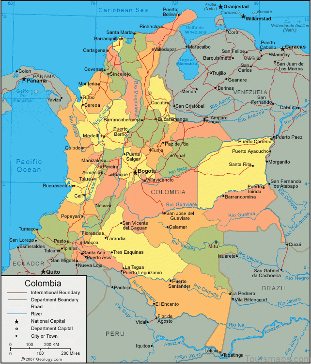 colombia travel guide for tourists map of colombia 1