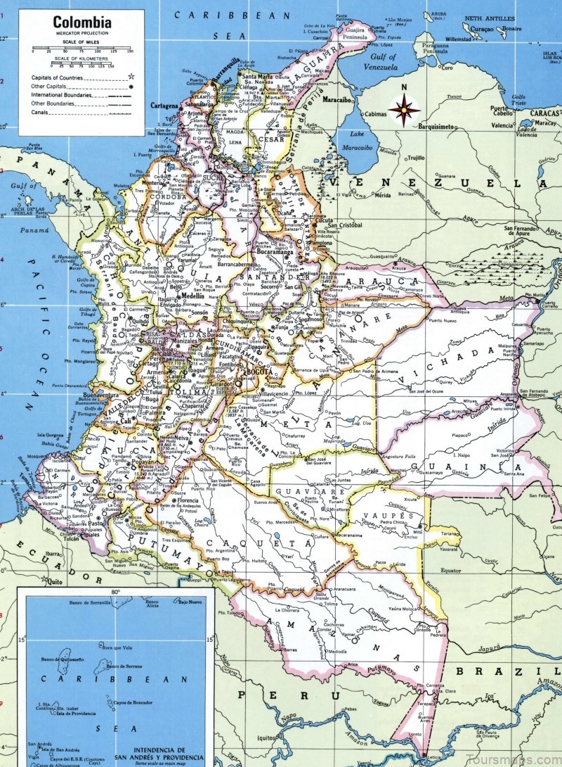 colombia travel guide for tourists map of colombia 1