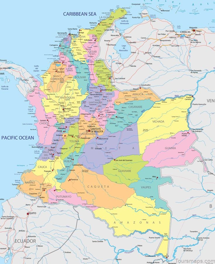 colombia travel guide for tourists map of colombia