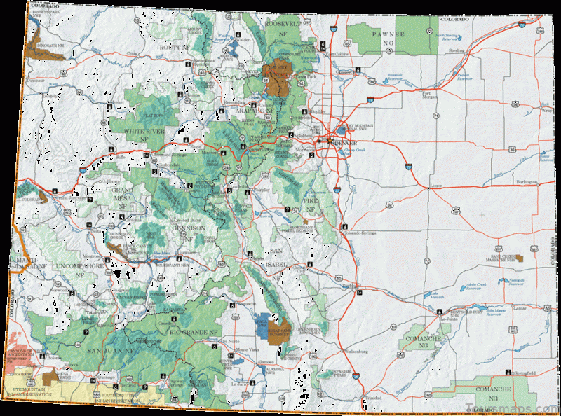 colorado springs travel guide for tourist map of colorado springs 1