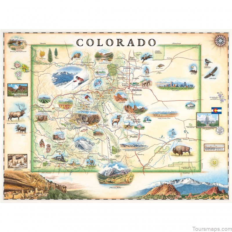 colorado springs travel guide for tourist map of colorado springs 1