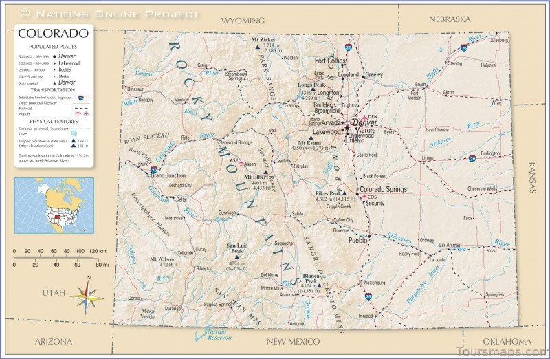 colorado springs travel guide for tourist map of colorado springs