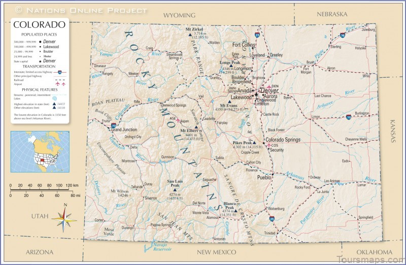 colorado springs travel guide for tourist map of colorado springs