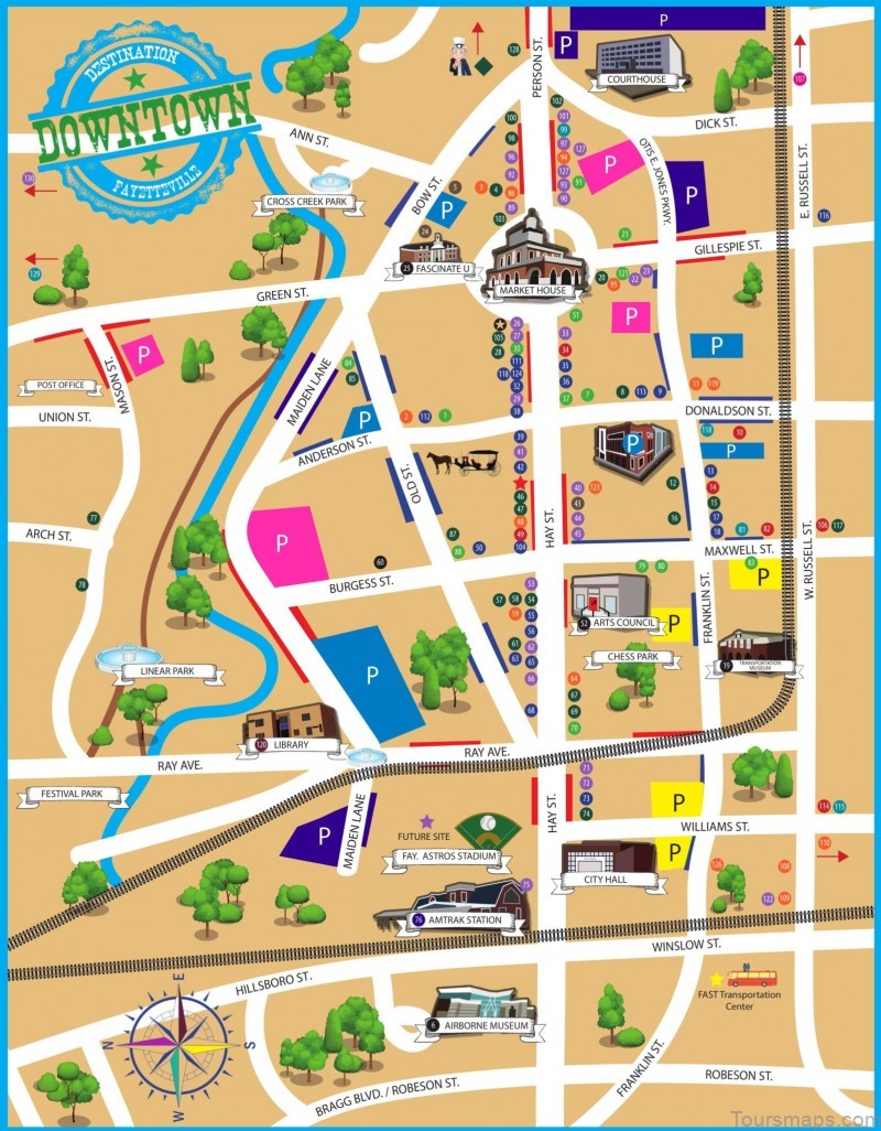 fayetteville travel guide for tourist map of fayetteville