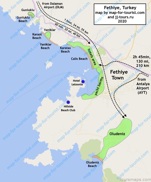 fethiye travel guide map of fethiye 3