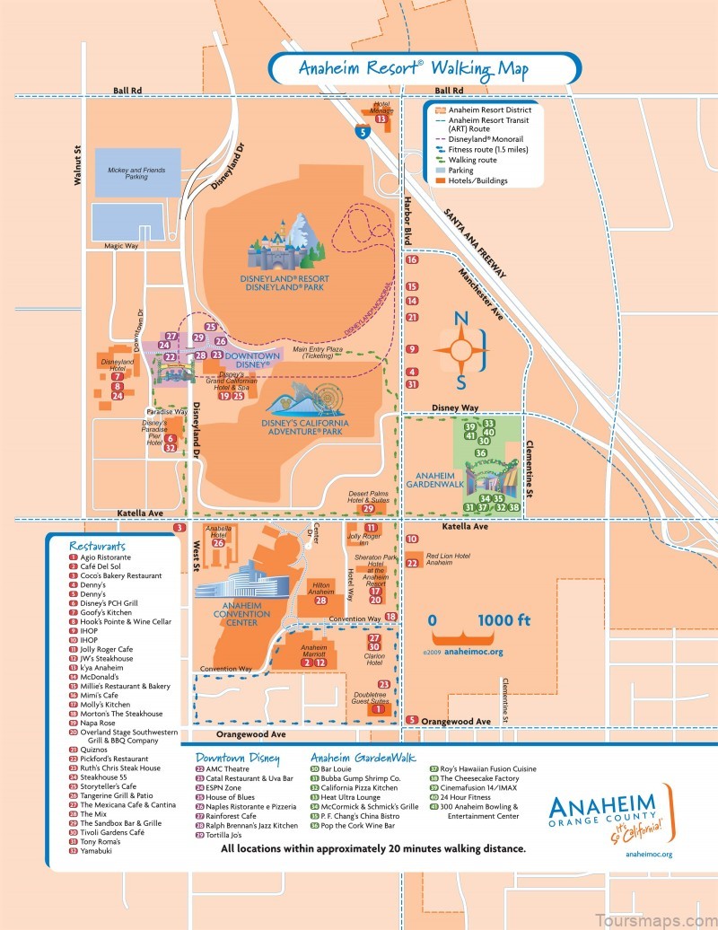 get around anaheim with this great city map 1