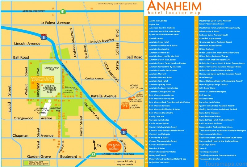 get around anaheim with this great city map 2