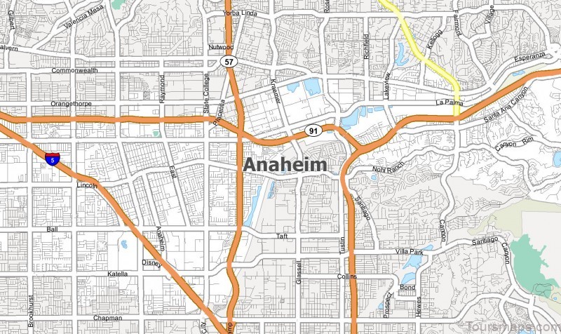 get around anaheim with this great city map 3