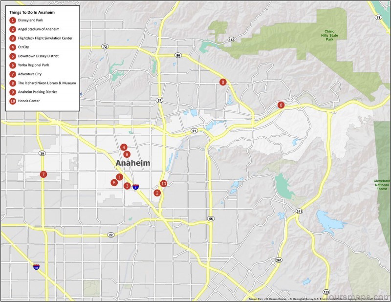 get around anaheim with this great city map 4