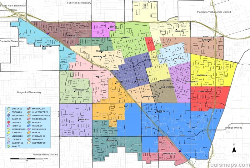 get around anaheim with this great city map 6