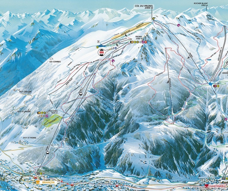 map of serre chevalier guide for tourists and travellers coming to serre chevalier