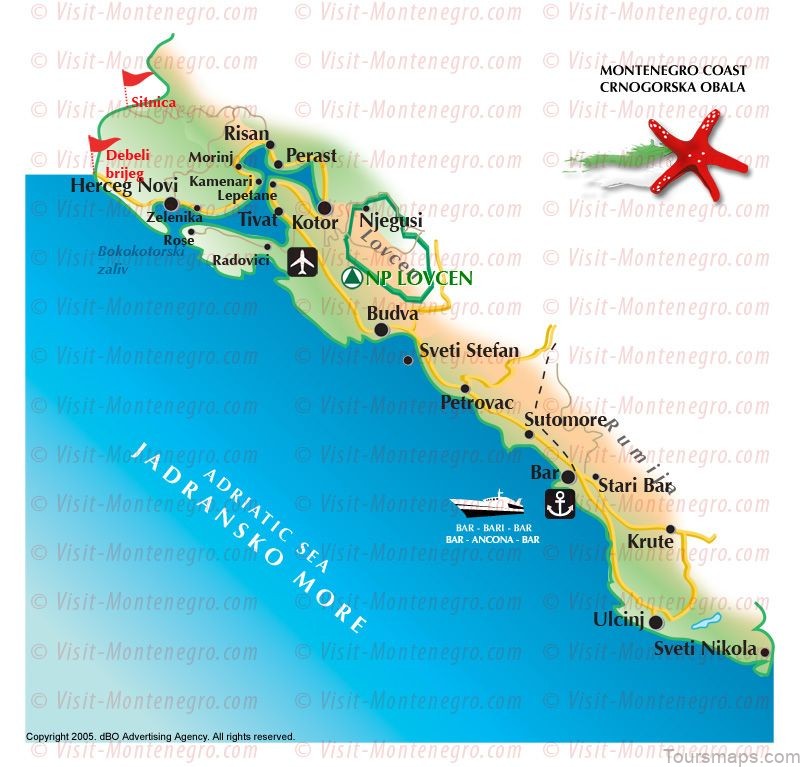 map of ulcinj ulcinj montenegro the tourists guide to visiting 1