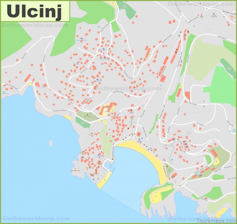 %name Map of Ulcinj   Ulcinj, Montenegro: The Tourists Guide To Visiting