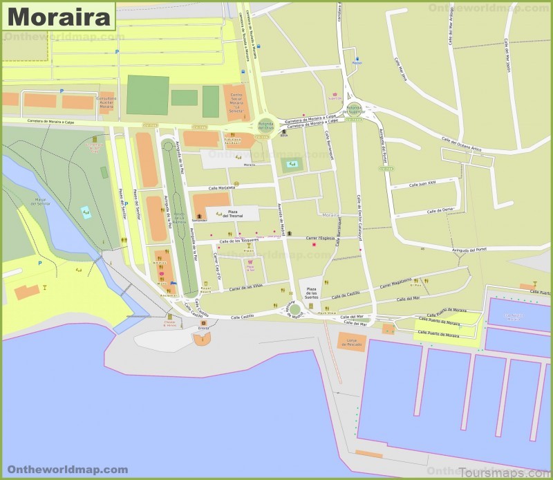 moraira travel guide for tourist map of moraira 3