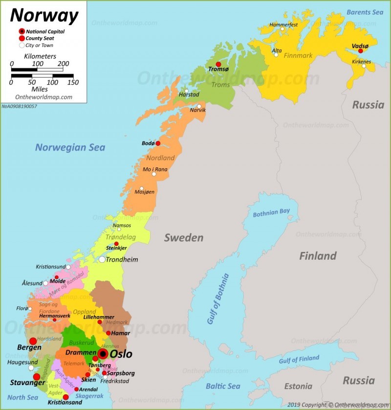 %name Norway Travel Guide for Tourists: Map of Norway