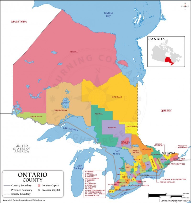 ontario travel guide for tourist map of ontario 1