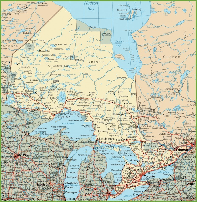 %name Ontario Travel Guide For Tourist   Map Of Ontario