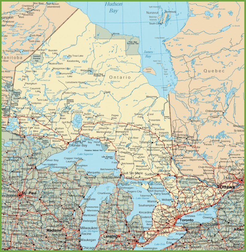 ontario travel guide for tourist map of ontario 4