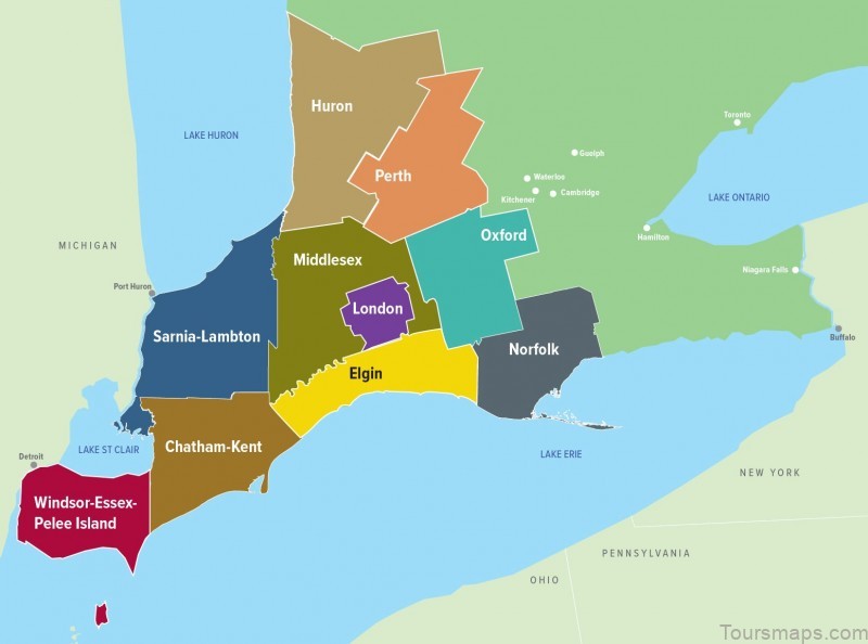 ontario travel guide for tourist map of ontario 7