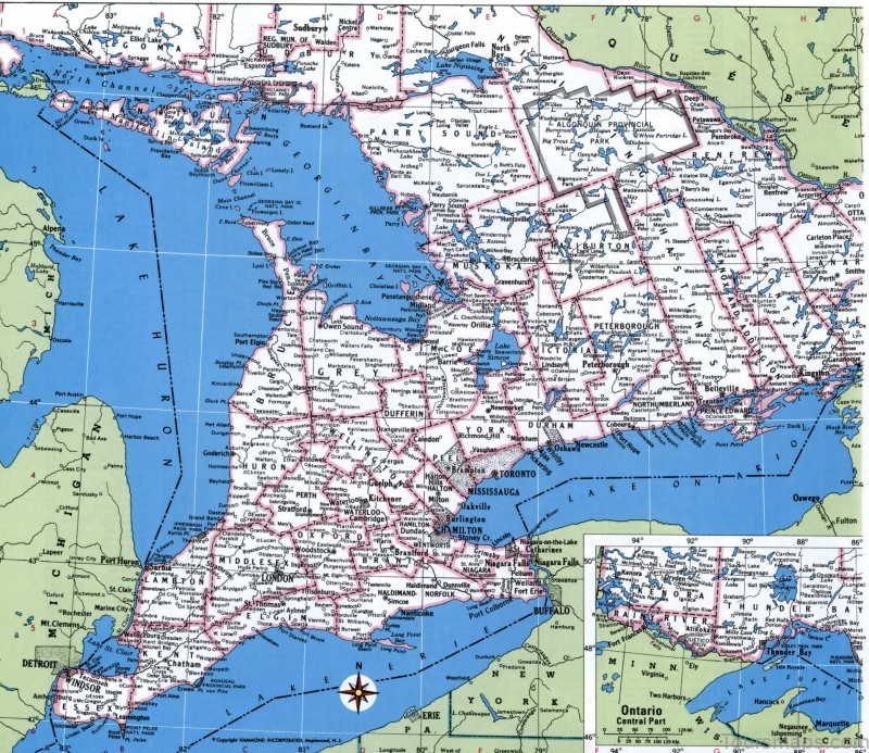 ontario travel guide for tourist map of ontario