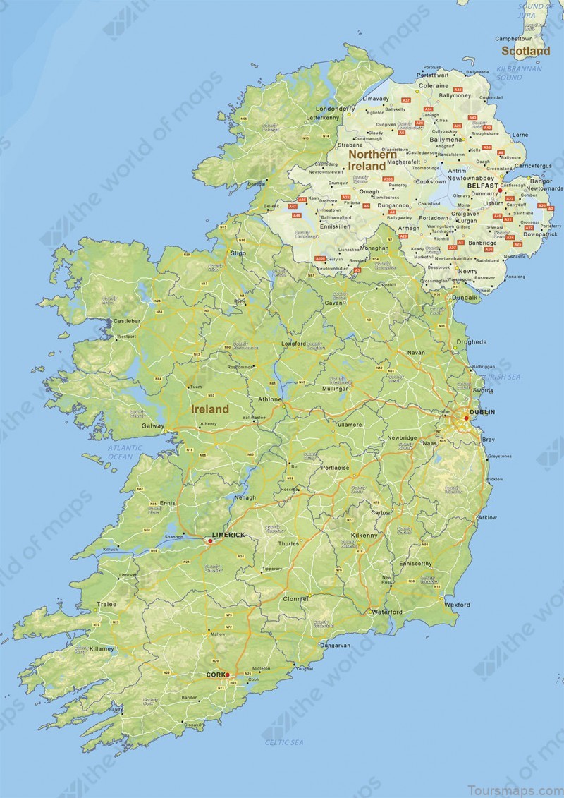 %name The Ultimate Travel Guide For Ireland: A Map Of The Nations Best Destinations