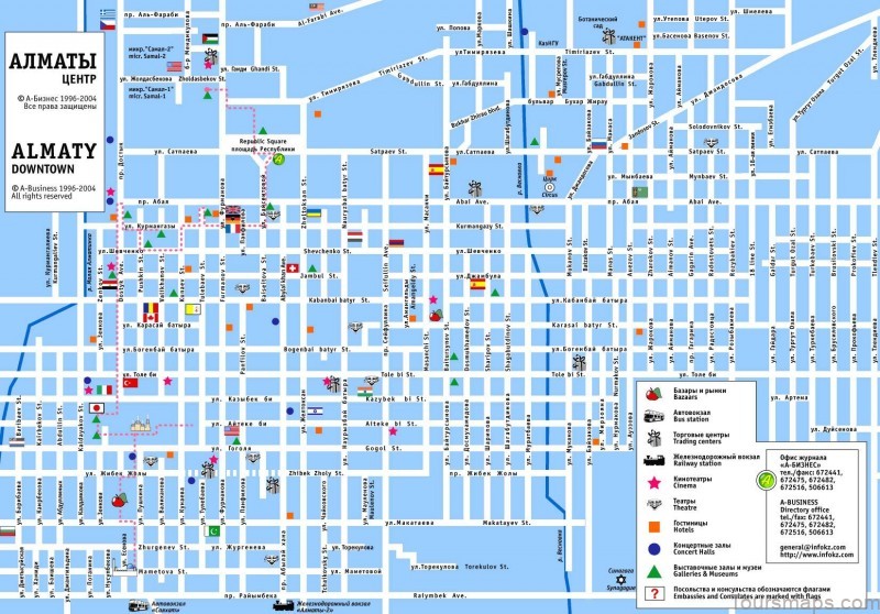 almaty travel guide a map of the city 3