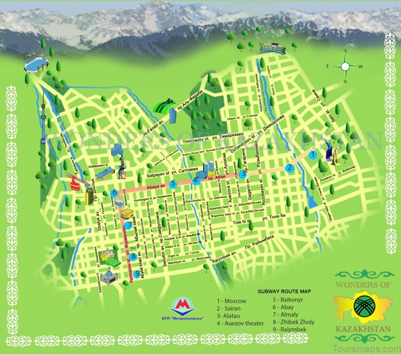 almaty travel guide a map of the city 4