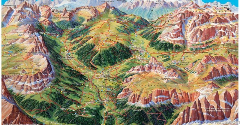 alta badia travel guide for tourist map of alta badia