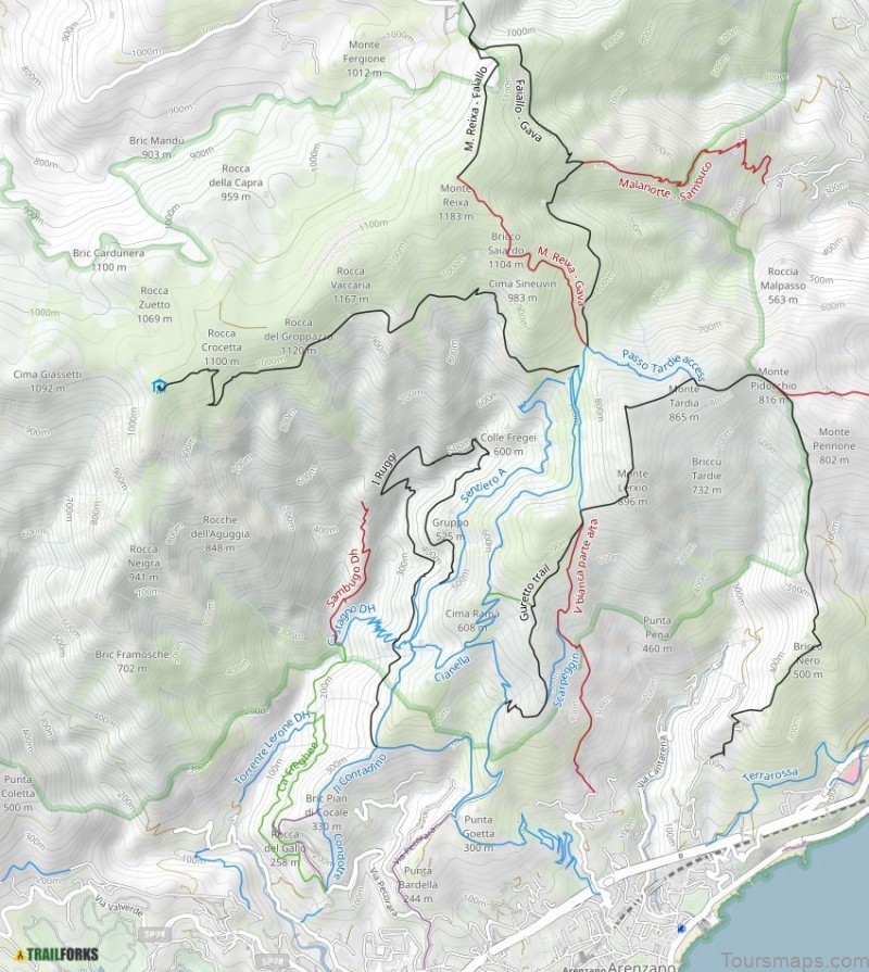 arenzano travel guide for tourists map of arenzano 1