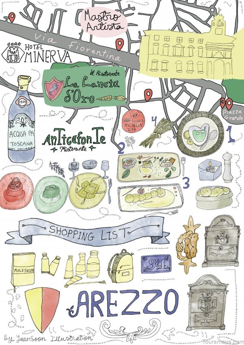 arezzo travel guide map of arezzo 1
